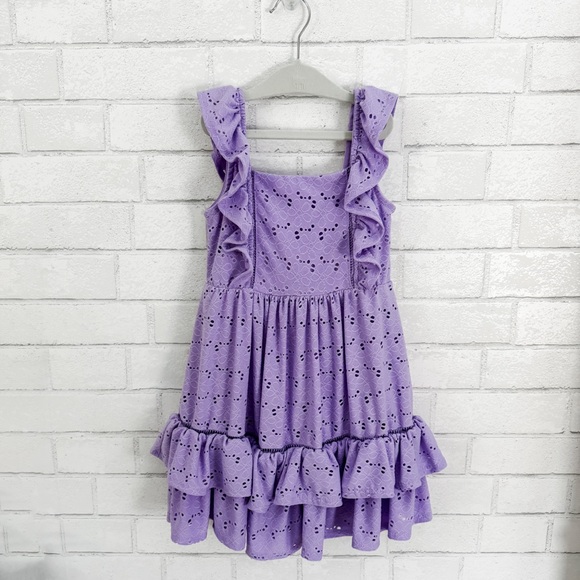 btween Other - BTWEEN Girls Purple Sleeveless Eyelet Dress